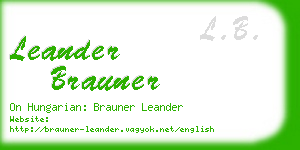 leander brauner business card
